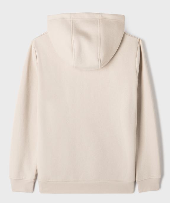 Sweat à capuche uni intérieur molletonné garçon vue3 - GEMO 4G GARCON - GEMO