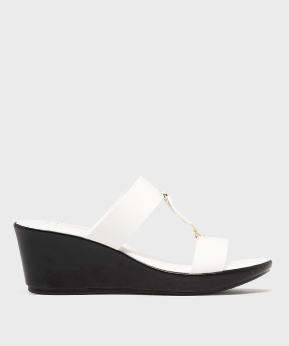 Mules à talon compensé et larges brides fantaisie femme vue1 - VALENTINA BALDA - GEMO