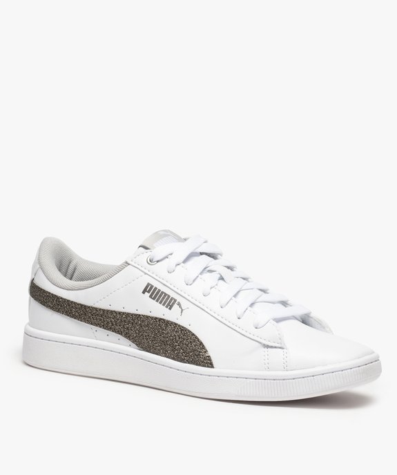 Baskets femme avec bandes pailletées sur les côtés vue2 - PUMA - GEMO