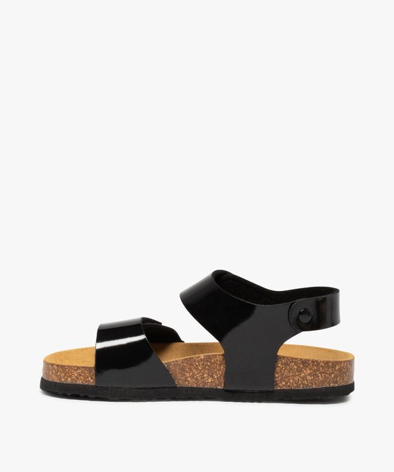 Sandales filles à brides vernies et semelle liège vue3 - GEMO (ENFANT) - GEMO
