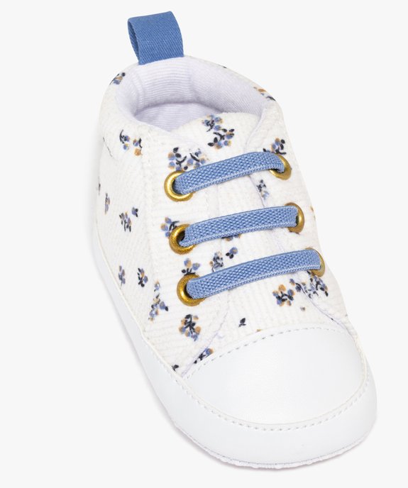 Chaussons de naissance bébé fille en velours côtelé vue5 - LITTLE LOVE - GEMO