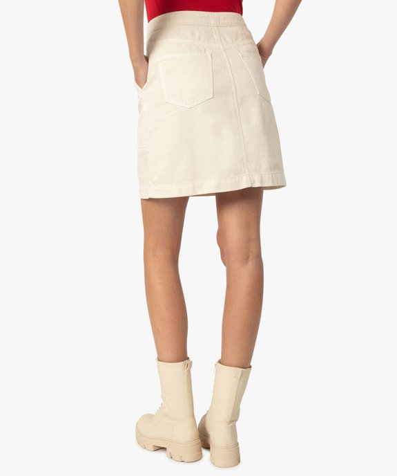 Jupe femme avec grandes poches plaquées vue3 - GEMO(FEMME PAP) - GEMO