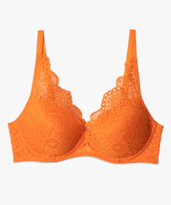 Soutien-gorge femme grande taille en dentelle et microfibre  vue4 - GEMO(HOMWR FEM) - GEMO