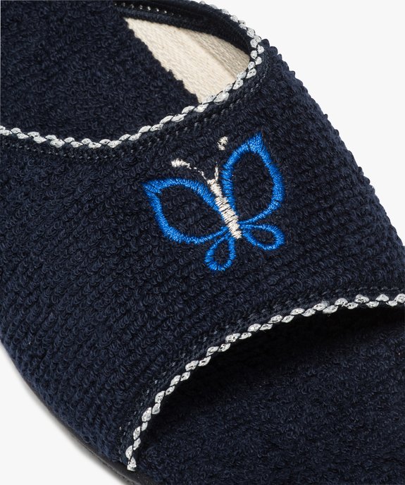 Mules femme confort en tissu éponge et talon compensé vue6 - GEMO(HOMWR FEM) - GEMO