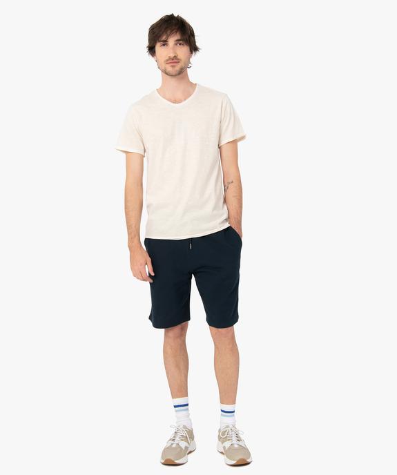 Tee-shirt homme à manches courtes et col V vue5 - GEMO (HOMME) - GEMO