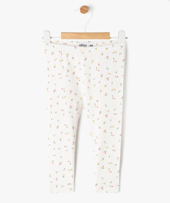 Legging long en coton stretch bébé fille vue1 - GEMO 4G BEBE - GEMO