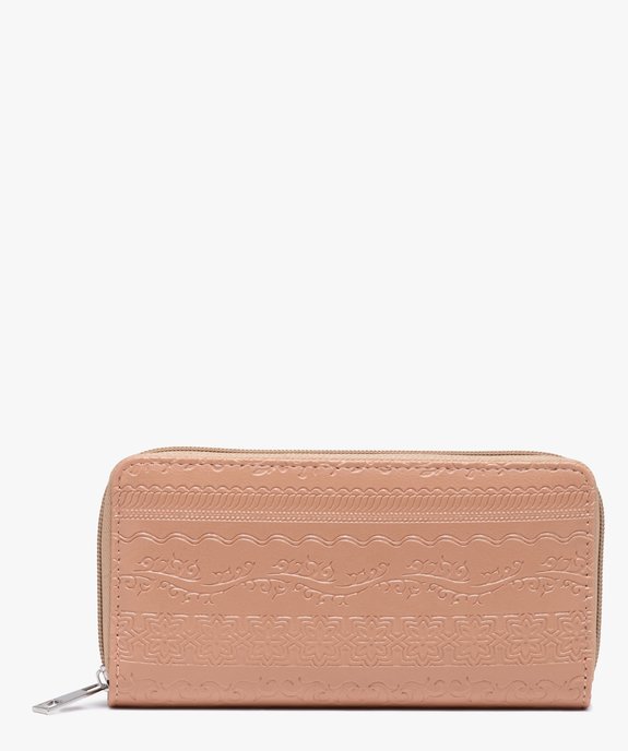 Portefeuille femme avec motifs embossés vue1 - GEMO (ACCESS) - GEMO