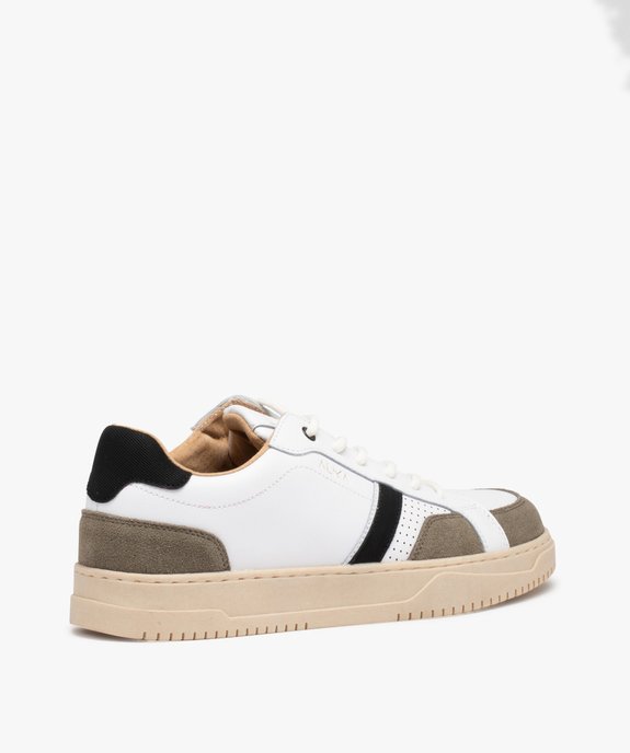 Baskets homme multicolores avec dessus en cuir - Alma Planète vue4 - ALMA - GEMO
