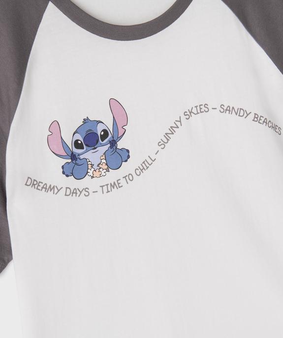 Pyjashort bicolore avec motif Stitch fille - Disney vue2 - LILO & STITCH - GEMO