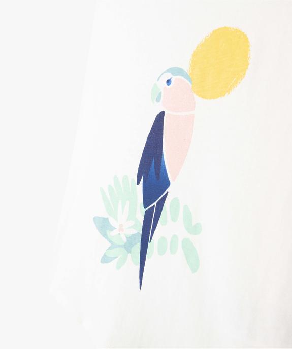 Tee-shirt fille ample à manches courtes avec motif pailleté vue2 - GEMO (ENFANT) - GEMO