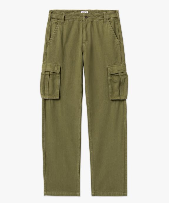 Pantalon cargo en coton sergé homme vue4 - GEMO 4G HOMME - GEMO