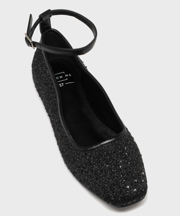Ballerines en toile à sequins avec bride cheville femme - Follow Me vue5 - FOLLOW ME - GEMO