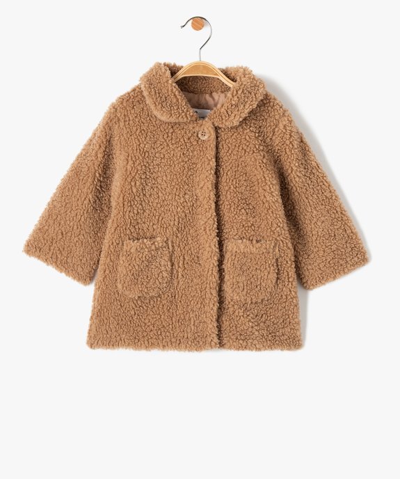Manteau bébé fille pressionné en sherpa - LuluCastagnette vue1 - LULUCASTAGNETTE - GEMO
