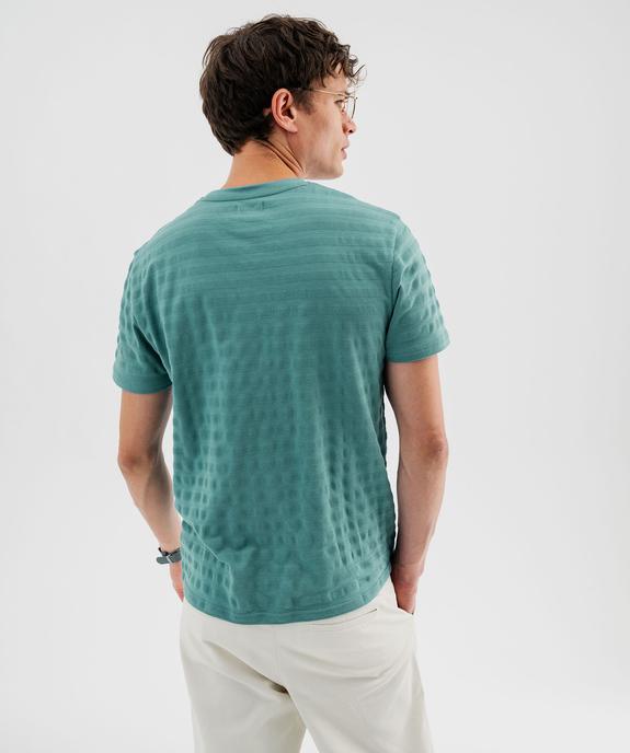 Tee-shirt manches courtes effet rayé homme vue3 - GEMO 4G HOMME - GEMO