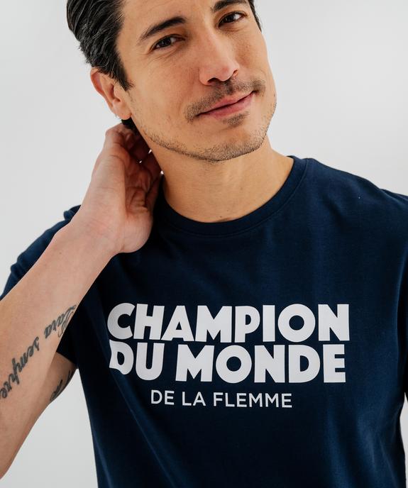 Tee-shirt manches courtes en jersey imprimé homme vue2 - GEMO 4G HOMME - GEMO