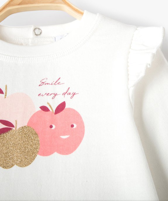 Pyjama bébé fille avec volants sur les épaules sans pieds vue2 - GEMO(BB COUCHE) - GEMO