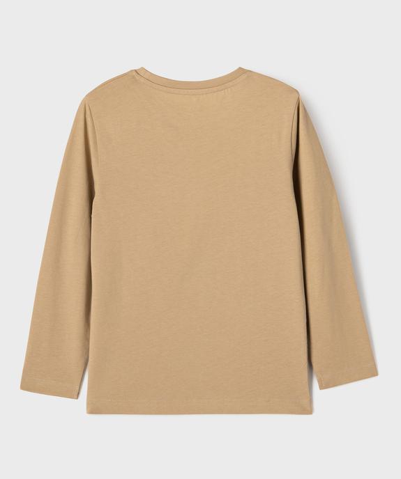 Tee-shirt manches longues avec motif sur l’avant garçon vue3 - GEMO 4G GARCON - GEMO