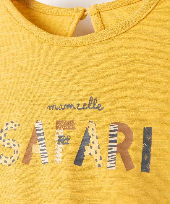 Tee-shirt à franges et manches courtes bébé fille vue2 - GEMO(BEBE DEBT) - GEMO