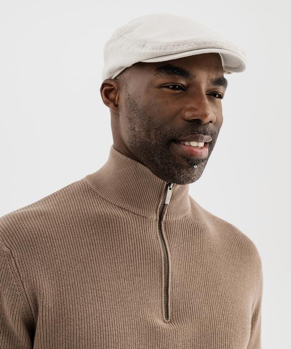 Pull en coton à col camionneur homme vue3 - GEMO (HOMME) - GEMO
