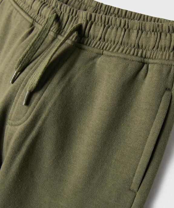 Pantalon de jogging molletonné avec poches à rabat garçon vue3 - GEMO (ENFANT) - GEMO