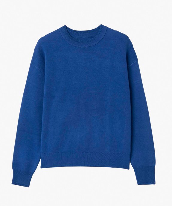 Pull femme coupe ample avec finitions pailletées vue4 - GEMO(FEMME PAP) - GEMO