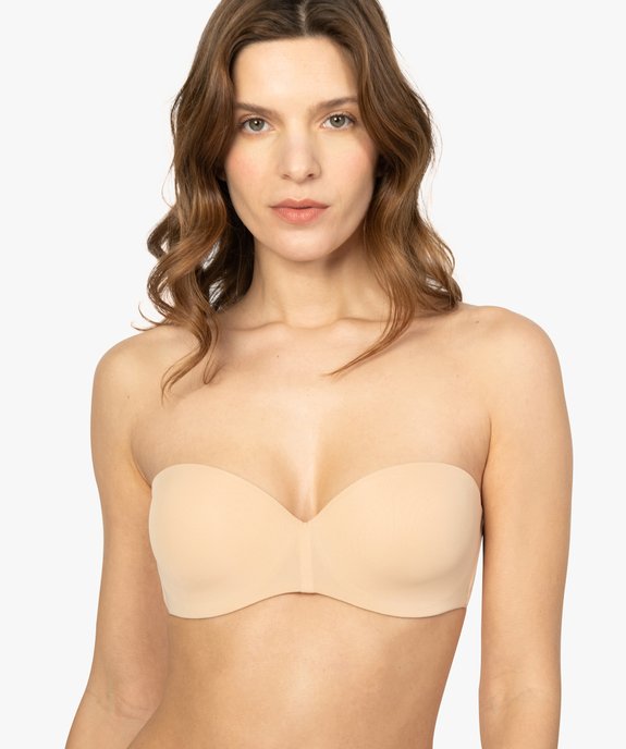 Soutien-gorge bandeau en microfibre avec bretelles muti-positions vue2 - GEMO(HOMWR FEM) - GEMO