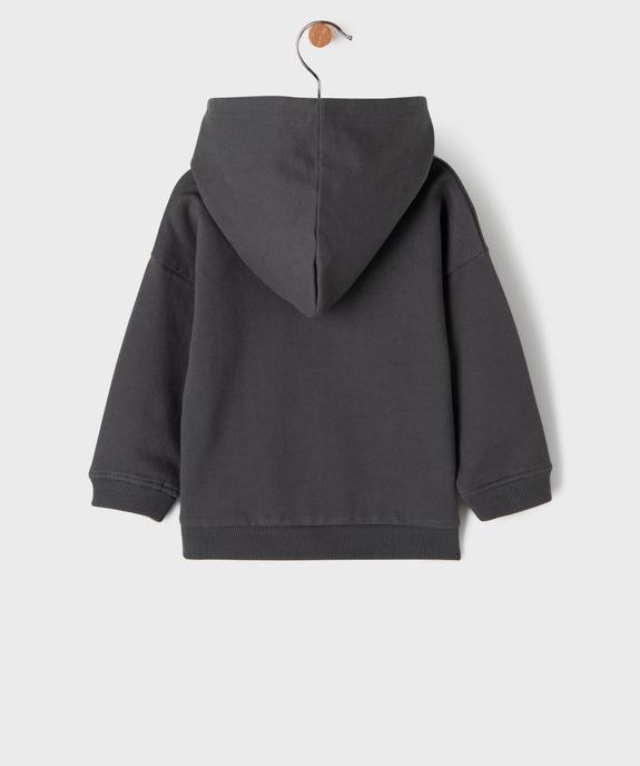 Sweat à capuche avec inscription bébé garçon - Nirvana vue3 - NIRVANA - GEMO