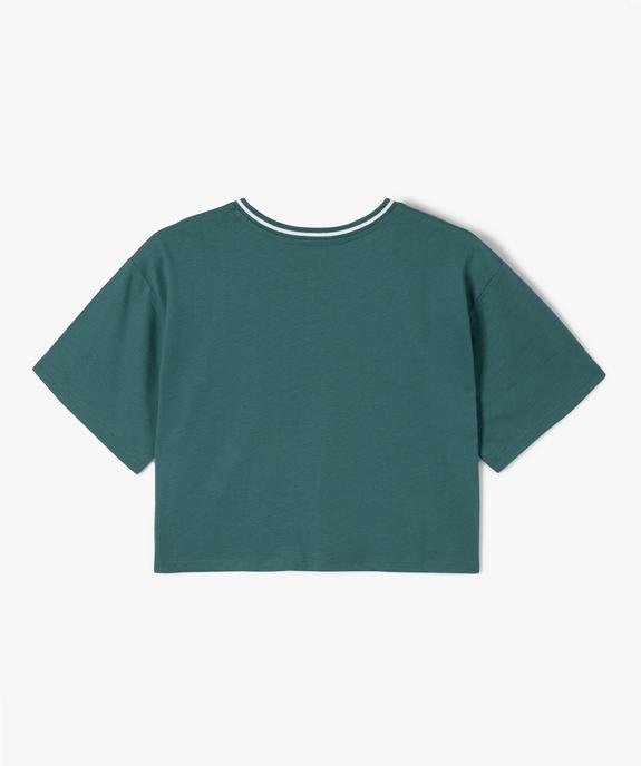 Tee-shirt court à manches courtes avec motifs fille - Camps United vue3 - CAMPS UNITED - GEMO