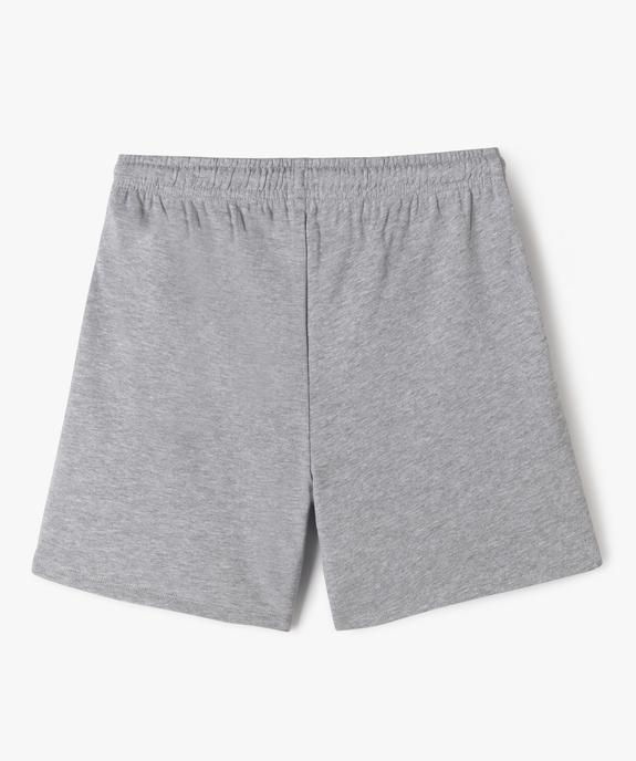 Bermuda de sport en maille intérieur bouclette fille vue3 - GEMO 4G FILLE - GEMO