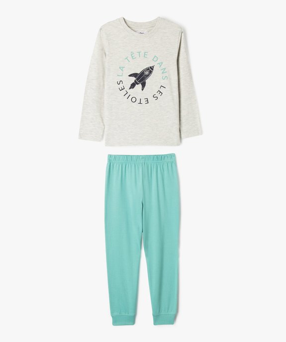 Pyjama en coton 2 pièces à motif fusée garçon vue1 - GEMO 4G GARCON - GEMO
