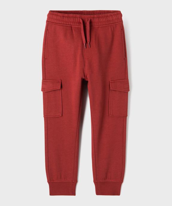 Pantalon de jogging molletonné avec poches à rabat garçon vue1 - GEMO (ENFANT) - GEMO