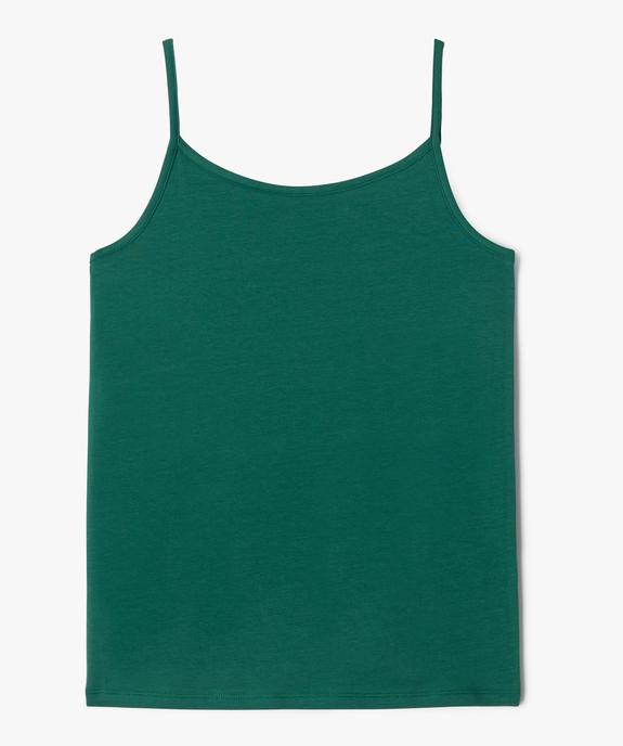 Débardeur en coton extensible à fines bretelles fille vue3 - GEMO 4G FILLE - GEMO