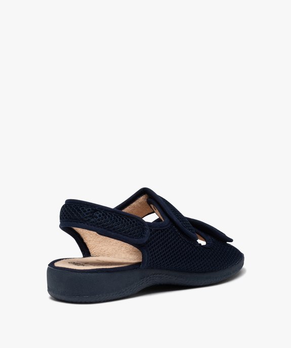 Sandales confort femme à brides unies en textile vue4 - GEMO (CONFORT) - GEMO