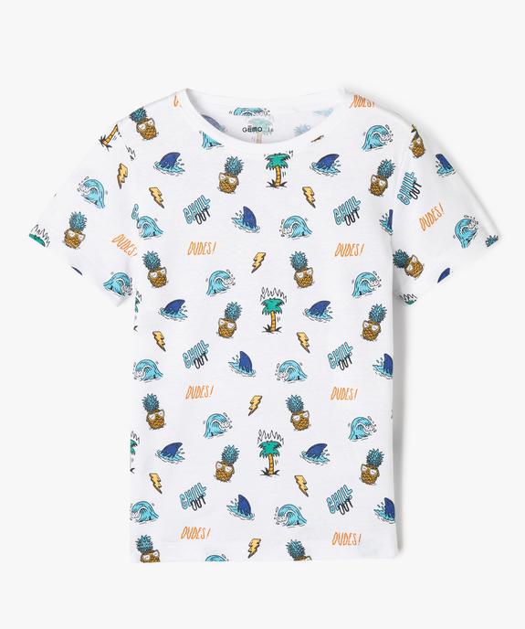 Tee-shirt à motif estival pour garçon vue1 - GEMO (ENFANT) - GEMO