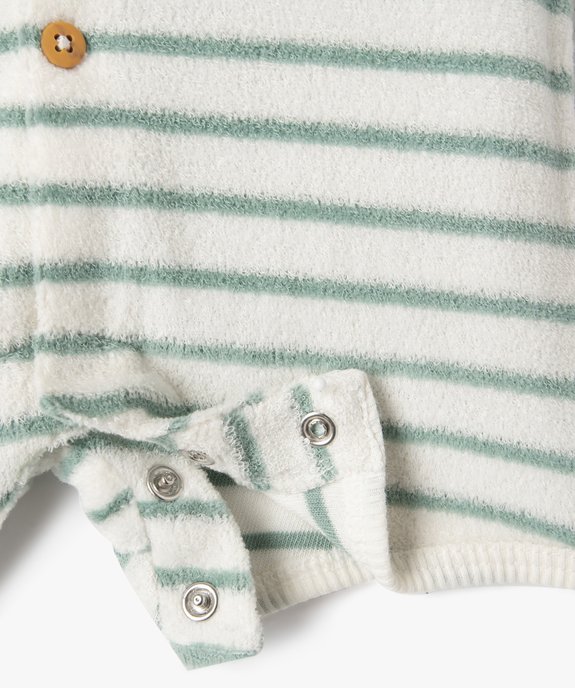 Combishort bébé en éponge rayé - LuluCastagnette vue3 - LULUCASTAGNETTE - GEMO