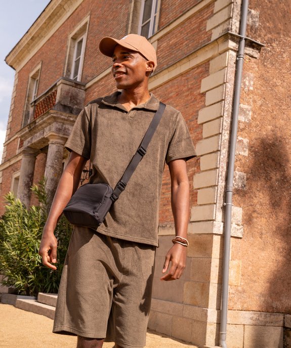 Polo à manches courtes en éponge homme vue6 - GEMO (HOMME) - GEMO