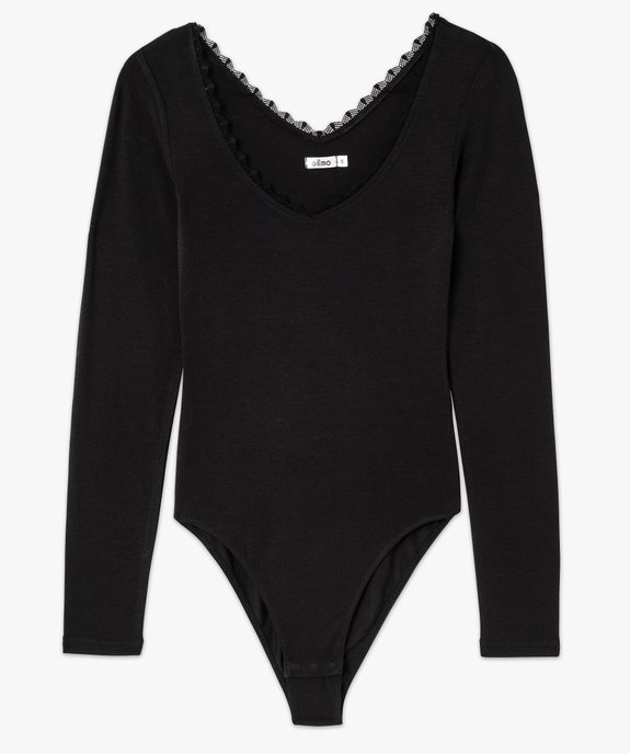 Body thermique à manches longues et col V femme vue4 - GEMO(HOMWR FEM) - GEMO