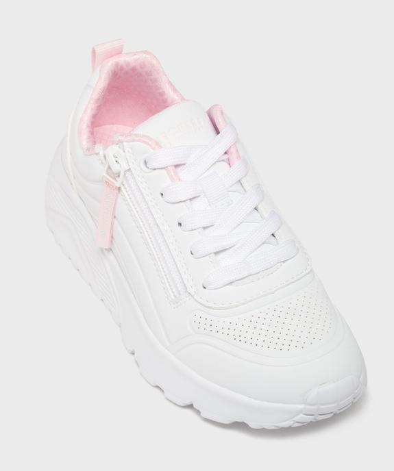 Baskets basses et légères à épaisse semelle et zip fille - Skechers vue5 - SKECHERS - GEMO