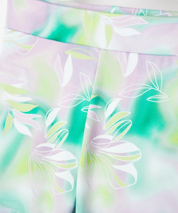 Leggings long à motifs fleuris effet tie and dye fille vue2 - GEMO (ENFANT) - GEMO