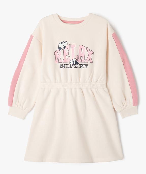 Robe sweat avec taille élastique fille vue1 - GEMO 4G FILLE - GEMO