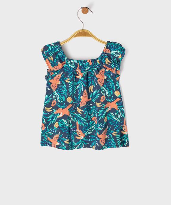 Blouse à bretelles à motifs fleuris bébé fille vue3 - GEMO 4G BEBE - GEMO
