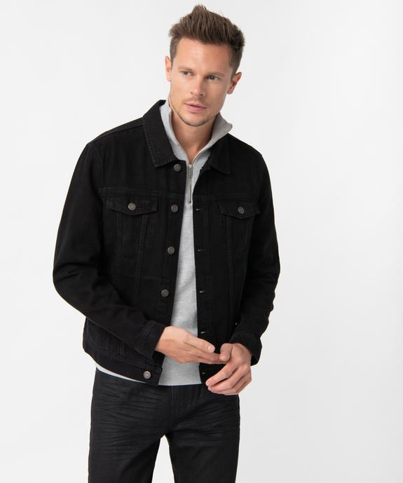 Veste en jean homme coupe droite vue1 - GEMO 4G HOMME - GEMO