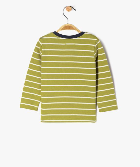 Tee-shirt à manches longues rayé bébé garçon - LuluCastagnette vue4 - LULUCASTAGNETTE - GEMO