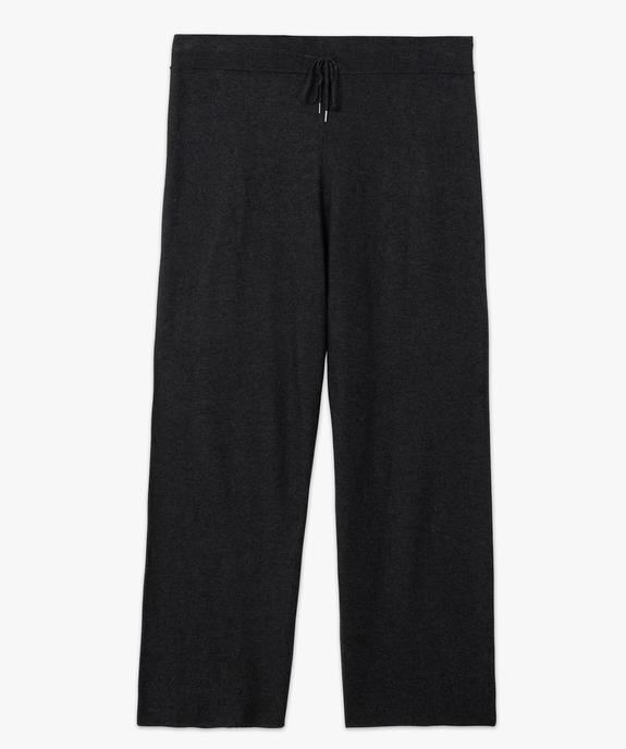 Pantalon femme grande taille en maille souple avec large ceinture vue4 - GEMO (G TAILLE) - GEMO