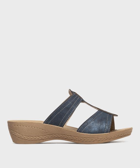 Mules confort à talon compensé et semelle intérieure cuir femme - G'Flex vue1 - G'FLEX - GEMO