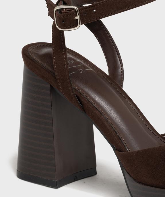 Escarpins plateforme talon carré femme - Follow Me vue3 - FOLLOW ME - GEMO