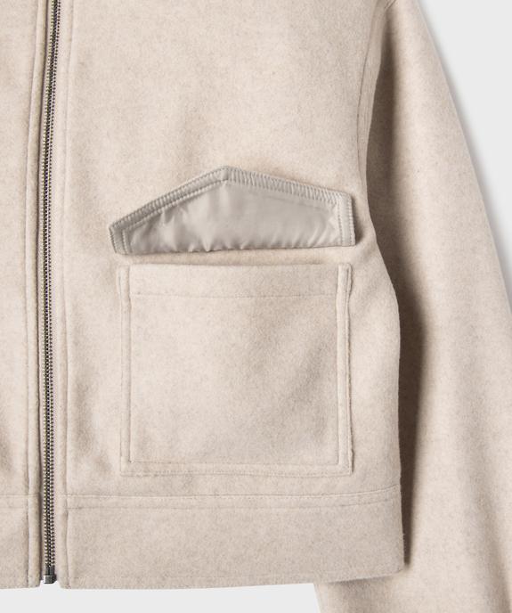 Veste zippée coupe courte à col fille vue2 - GEMO (JUNIOR) - GEMO