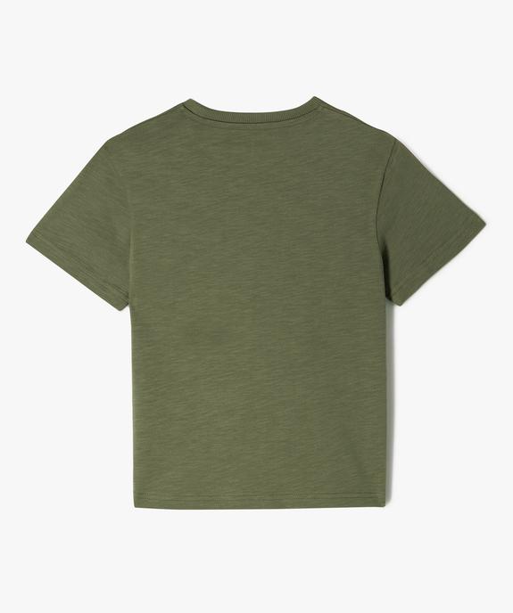 Tee-shirt à manches courtes avec poche poitrine garçon vue3 - GEMO 4G GARCON - GEMO