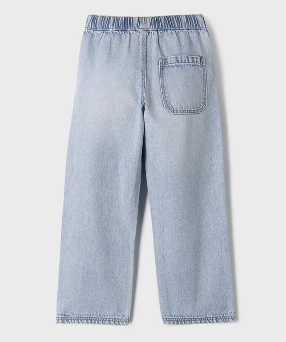 Jean large délavé à taille élastiquée garçon vue3 - GEMO (ENFANT) - GEMO