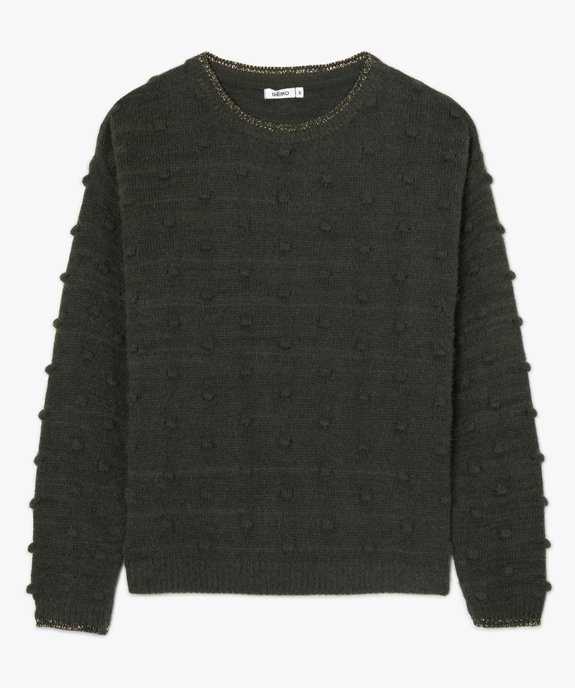 Pull femme avec détails en relief et finitions pailletées vue4 - GEMO(FEMME PAP) - GEMO